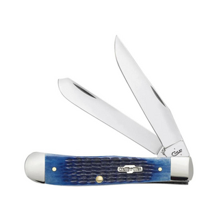 Case Rogers Corn Cob Jig Blue Bone Trapper Pocket Knife