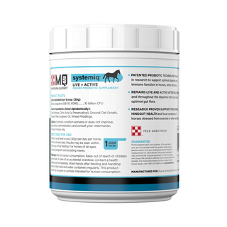 Purina Systemiq Probiotic Horse Supplement Container Back