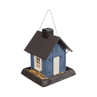 Village Collection Cottage Blue Birdfeeder