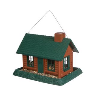 Village Collection Large Log Cabin Birdfeeder